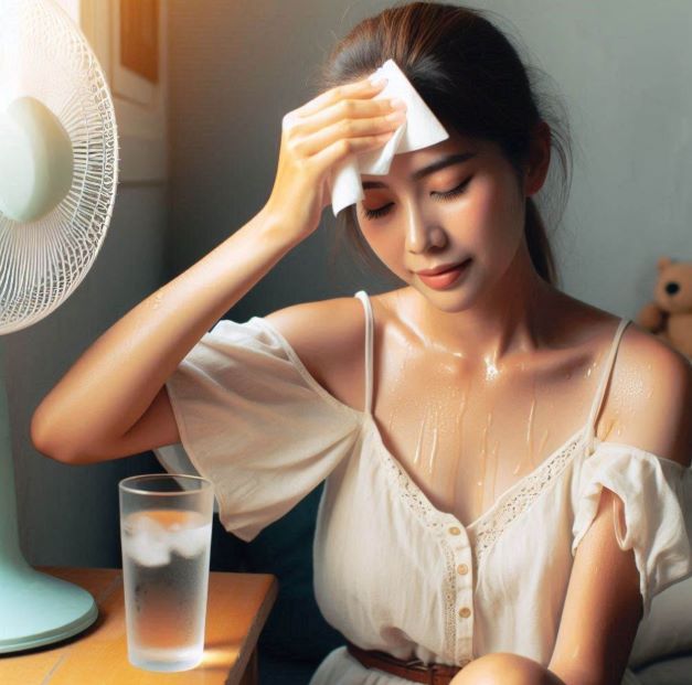 woman with Hyperhidrosis